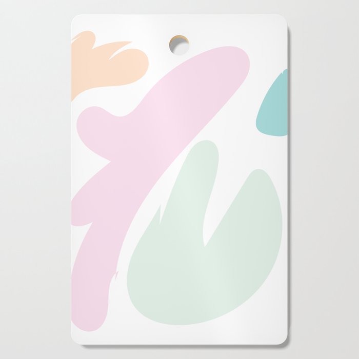 18  Abstract Shapes Pastel Background 220729 Valourine Design Cutting Board