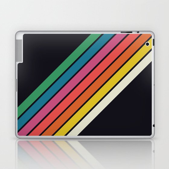 7 Classic Colorful Summer Style Retro Stripes Laptop & iPad Skin