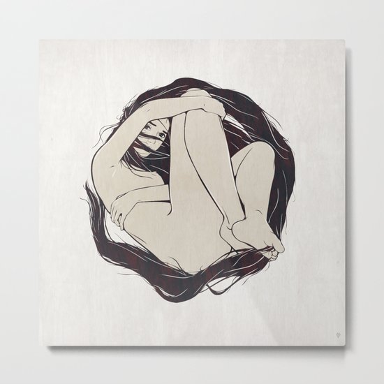 My Simple Figures: The Circle Metal Print
