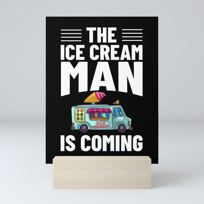 Ice Cream Truck Driver Ice Cream Van Man Mini Art Print
