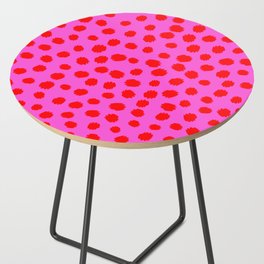 Keep me Wild Animal Print - Pink with Red Spots Side Table