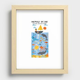 Animals of the great barrier reef Recessed Framed Print