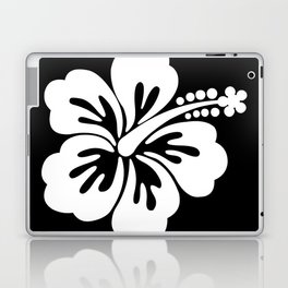 Black and White Hibiscus Shape Laptop Skin