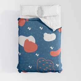 Abstract hippie red-blue pattern Comforter