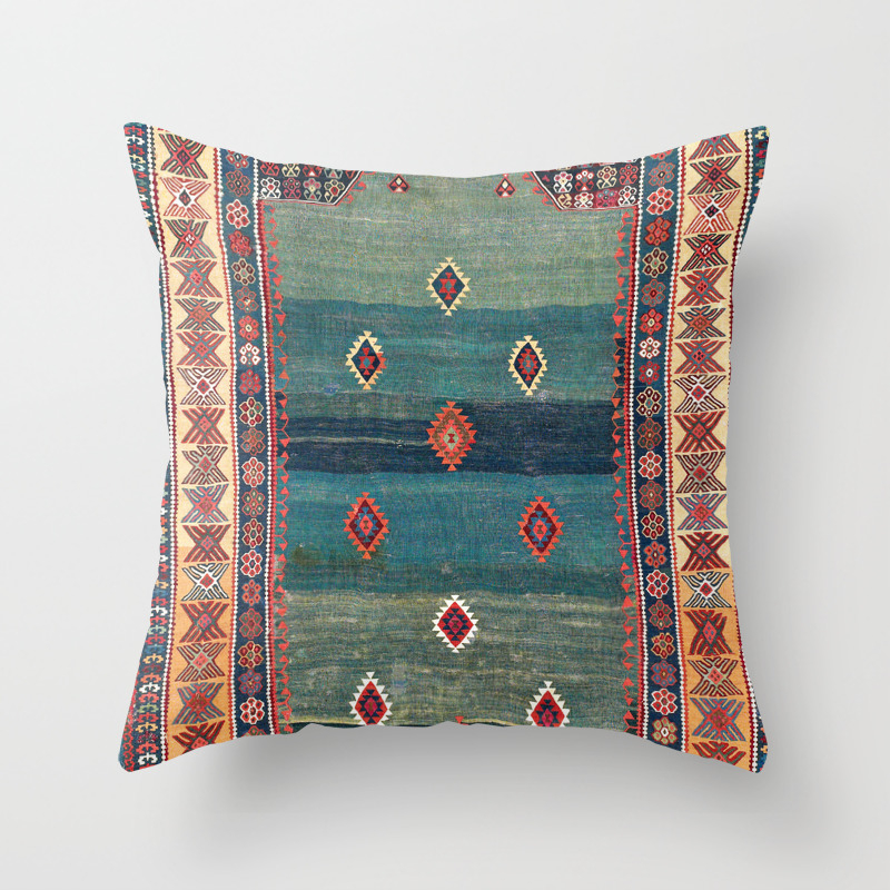 Fluff up your space with decorative pillows and throws. sivas antique turkish niche kilim print throw pillow by vickybragomitchell