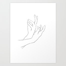 dance of hands Art Print