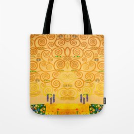 Gustav Klimt (Austrian,1862-1918) - Title: The Tree of Life (Part 7) - Nine Cartoons for the Execution of a Frieze for the Dining Room of Stoclet House in Brussels - 1911 - Style: Symbolism - Digitally Enhanced Version (2000 dpi) - Tote Bag