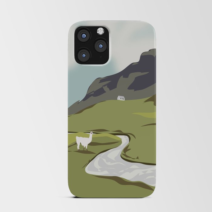Llama in the Mountains of Peru iPhone Card Case