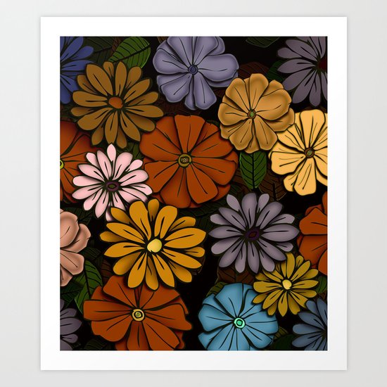 Abstract #418 Flower Power #6 Art Print