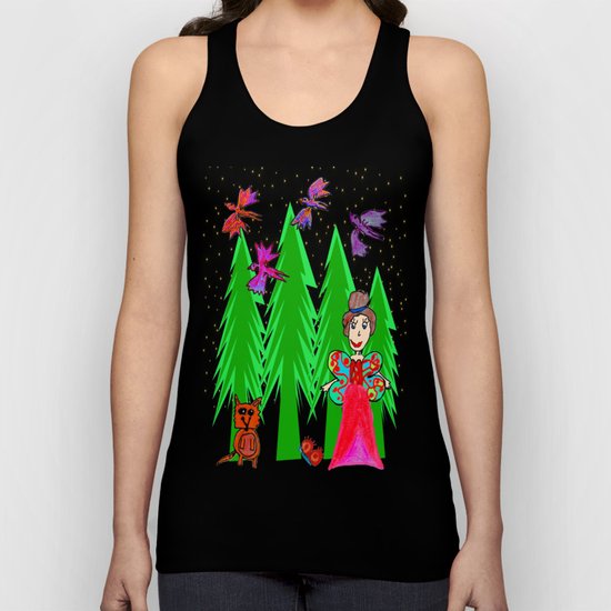 Night Fairy | Before Christmas | Kids Painting Unisex Tank Top