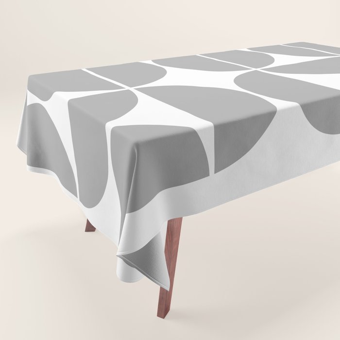 Mid Century Modern Grey Square Tablecloth by The Old Art Studio Society6