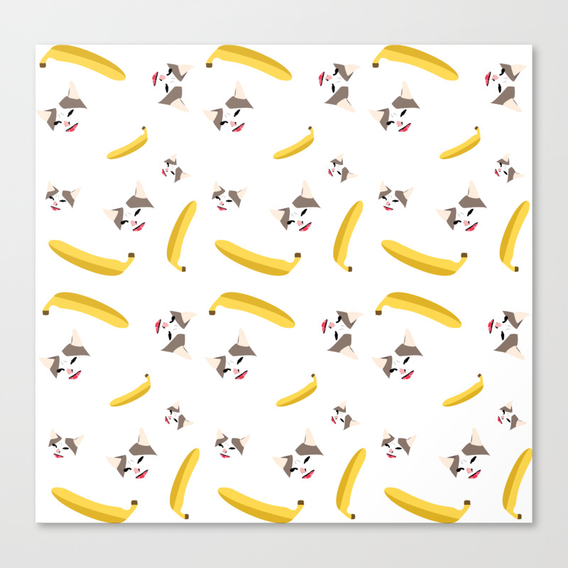 Cat No Banana Canvas Print By Shilat Society6