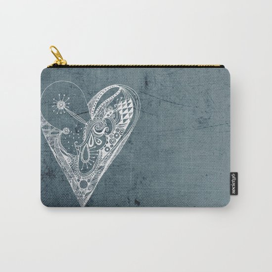 Ornament zentangled heart Carry-All Pouch