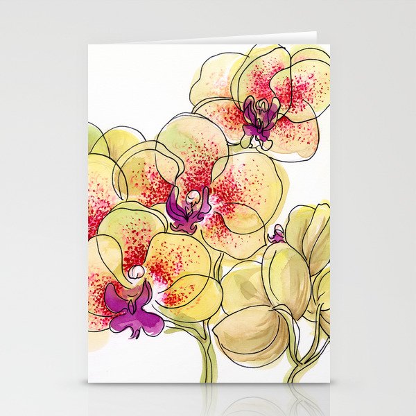 Orchids Speckled Stationery Cards