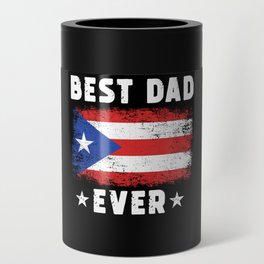 Puerto Rican Best Dad Ever Puerto Rican Dad Puerto Rico Flag Can Cooler
