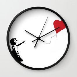 Banksy Girl with Heart Balloon Wall Clock