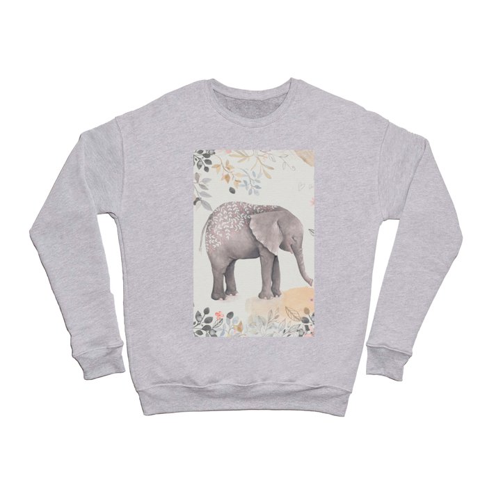 Floral Fantasy Elephant Crewneck Sweatshirt