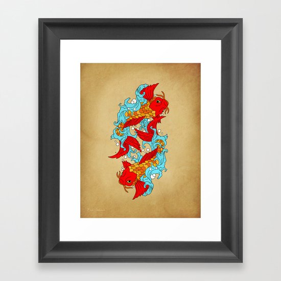 gold fish Framed Art Print