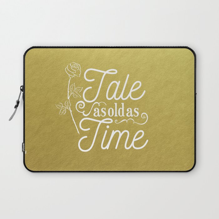 Tale As Old As Time - Beauty and the Beast (gold) Laptop Sleeve