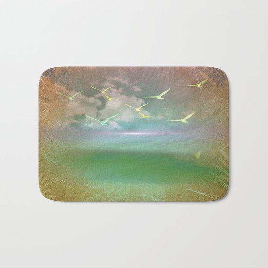 Day At The Beach Abstract Bath Mat