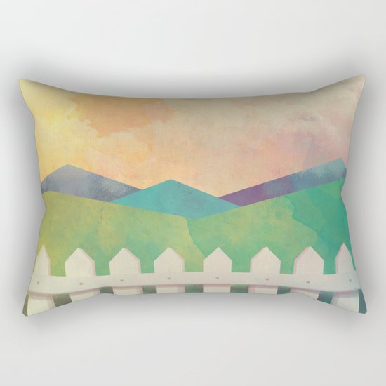 Watercolor Farm Rectangular Pillow