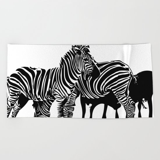 Zebras Beach Towel