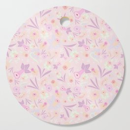 Dancing Daffodils Color 2 Lilac Cutting Board