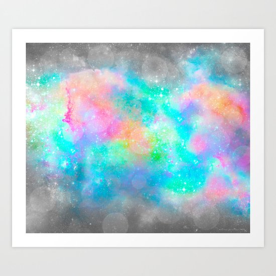The Soul Becomes Dyed With the Colors of it's Thoughts (Galactic Watercolors) Art Print