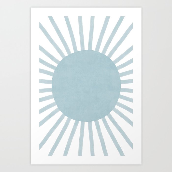 Blue baby sun Art Print