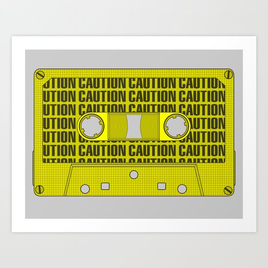 Caution Tape Art Print