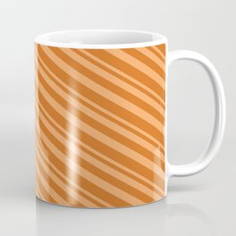 [ Thumbnail: Brown & Chocolate Colored Lines Pattern Coffee Mug ]