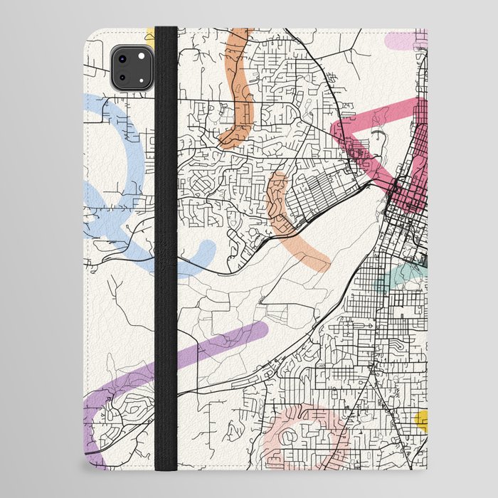 USA Salem City Map Collage - Minimal iPad Folio Case