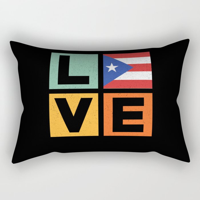 Puerto Rico Love Rectangular Pillow