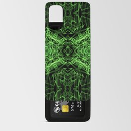 Liquid Light Series 32 ~ Green Abstract Fractal Pattern Android Card Case