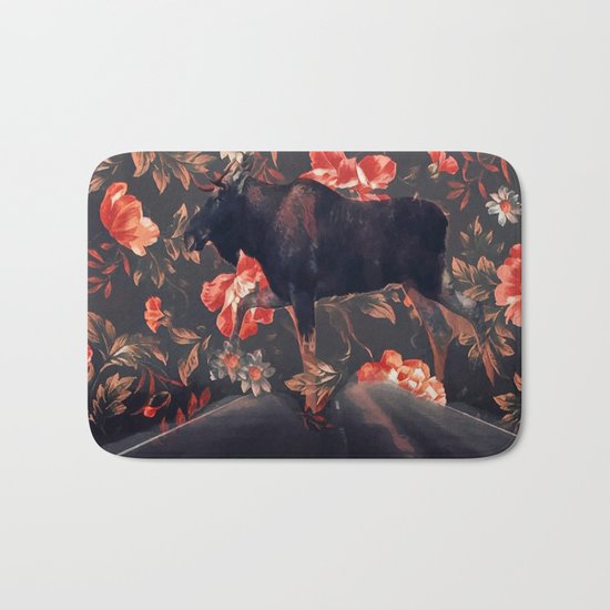 Frolal moose Bath Mat