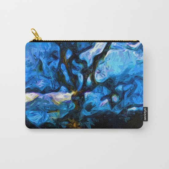 Tree Fights the Wind and Blue Sky Carry-All Pouch