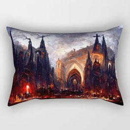 Lucifer Palace in Hell Rectangular Pillow