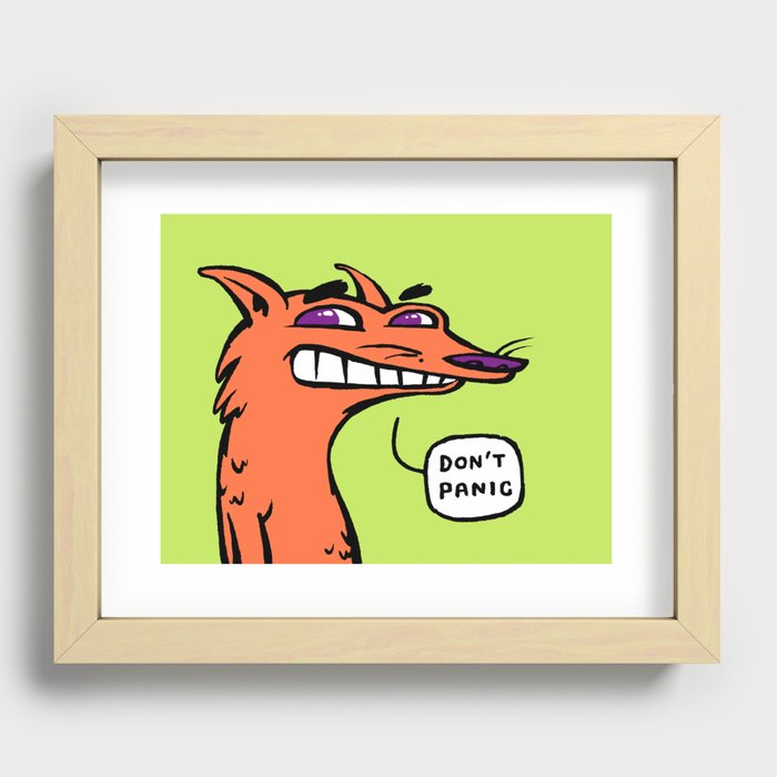 Don't panic Recessed Framed Print