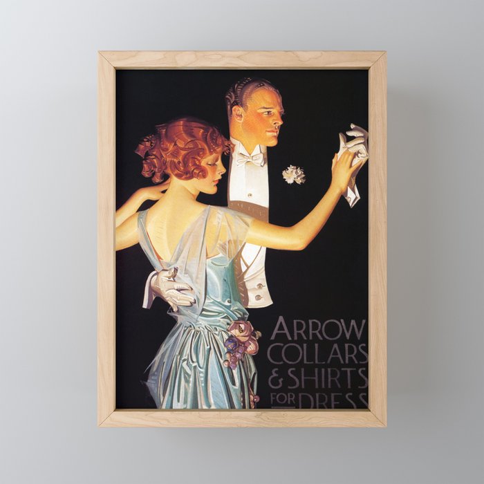 Couple Dancing, Arrow collars and shirts for Dress, 1923 by Joseph Christian Leyendecker Framed Mini Art Print