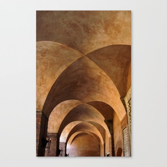 Symmetrical ceiling in Rome. Canvas Print