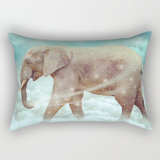 Walk With the Dreamers (Elephant in the Clouds) Rectangular Pillow