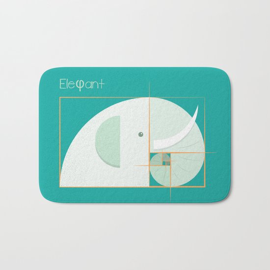 Fibonacci elephant Bath Mat