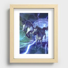 Black Unicorns Recessed Framed Print