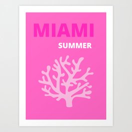 Miami Preppy art print  Art Print