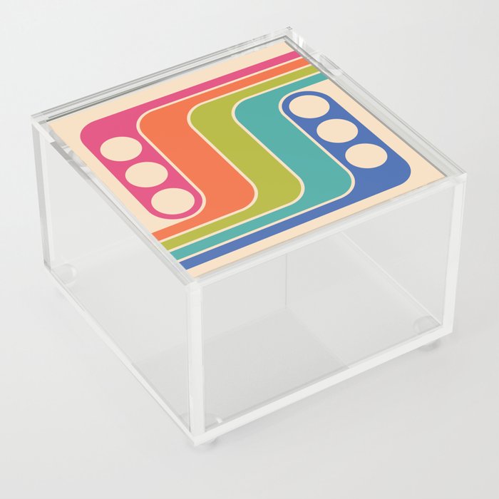 Retro Geometric Design 822 Acrylic Box