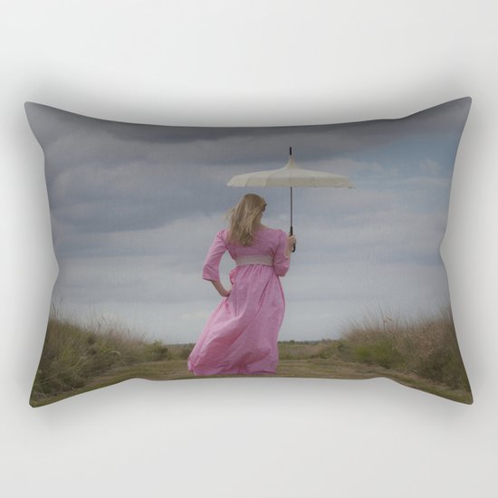 Waiting for the rain Rectangular Pillow