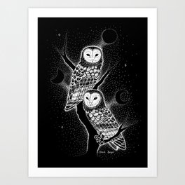 The Witch Owls Art Print