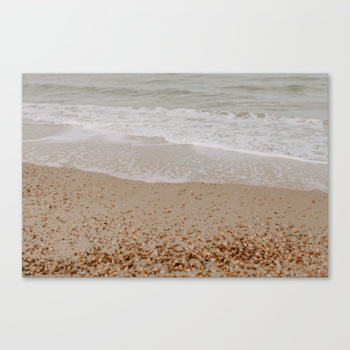 Peaceful pastel beach  Canvas Print