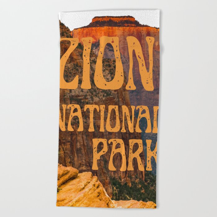 Zion National Park Utah Landscape Photography Travel Print Beach Towel