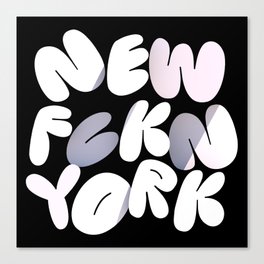 New York Fckn City Shadows Canvas Print